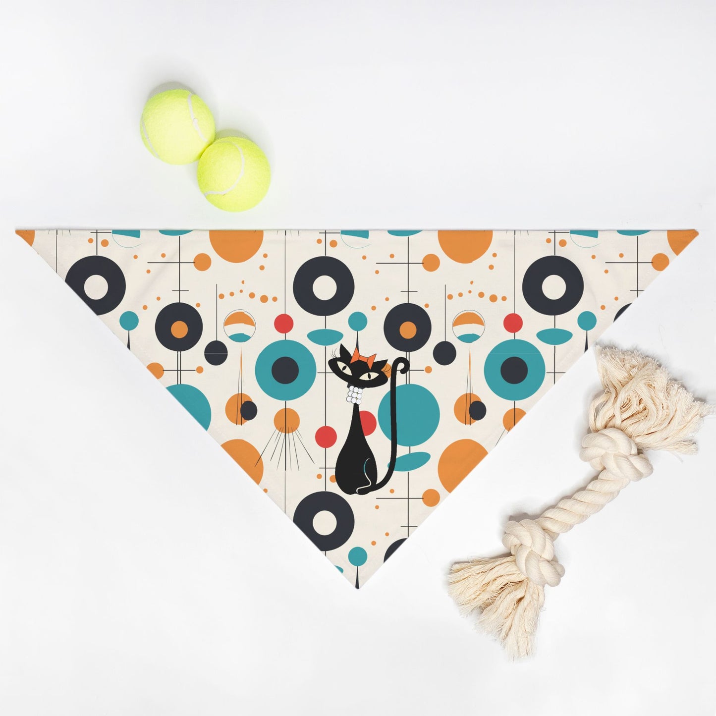 MCM Atomic Cat in Pearls Pet Bandana