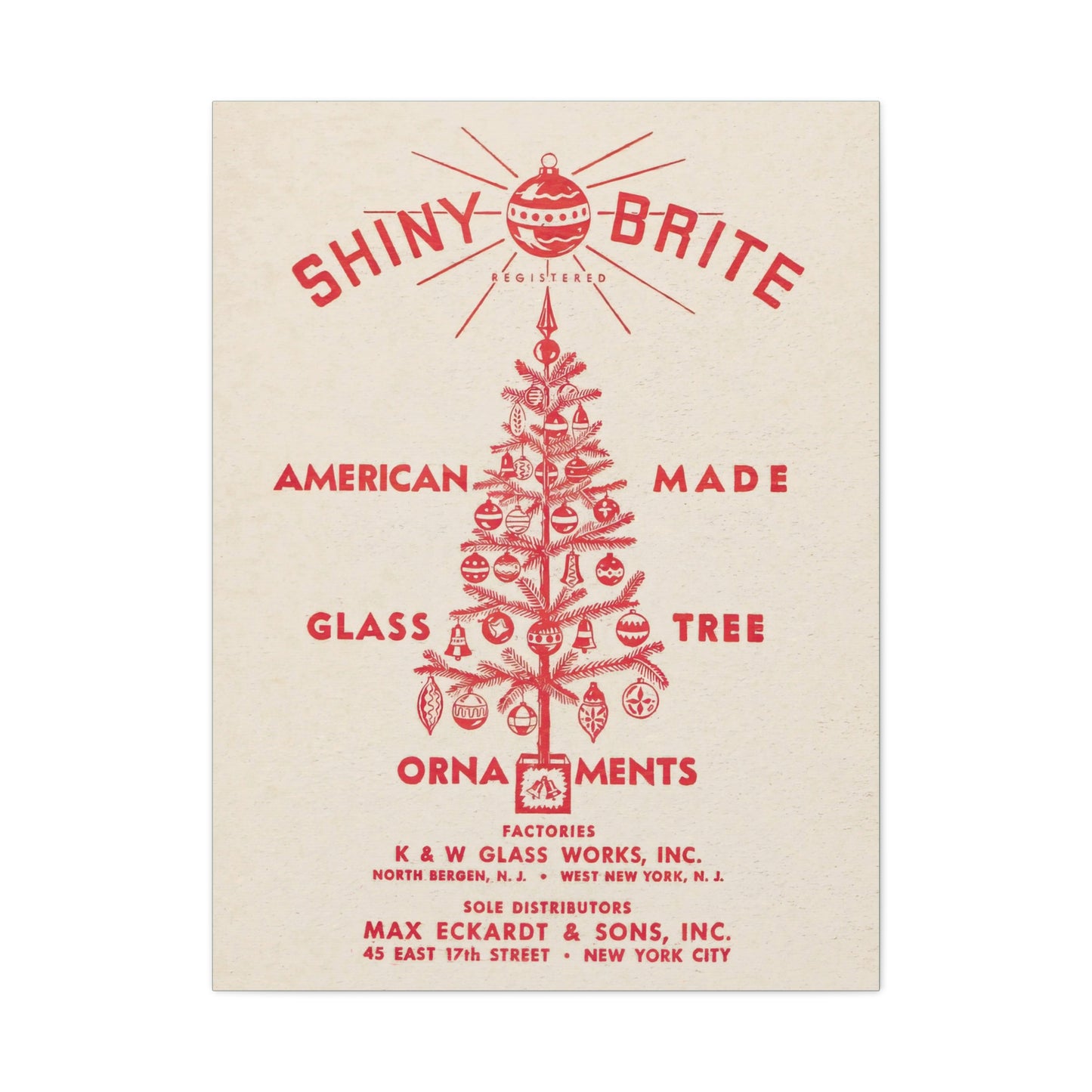 Turq Shiny Brite Ornaments Matte Canvas, Stretched, 1.25"