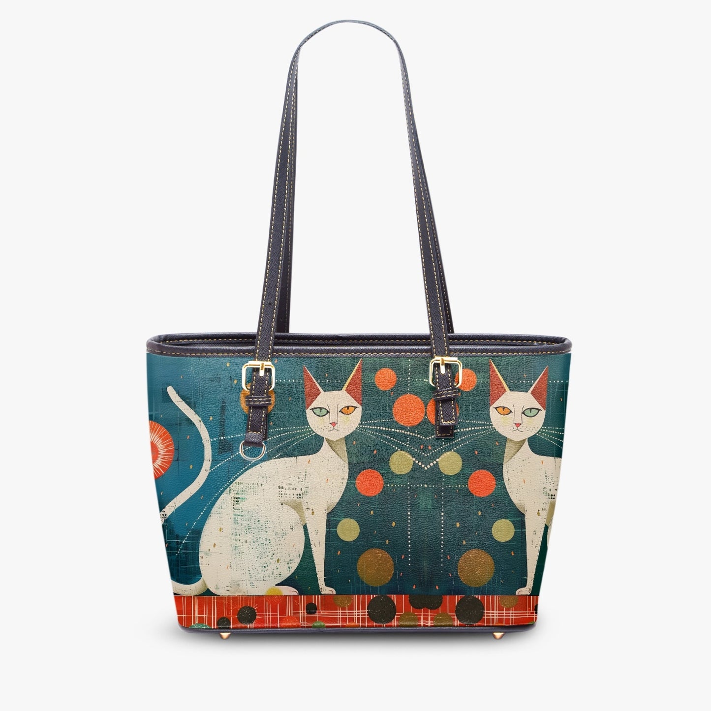 MCM Sphynx Large Leather Tote Bag