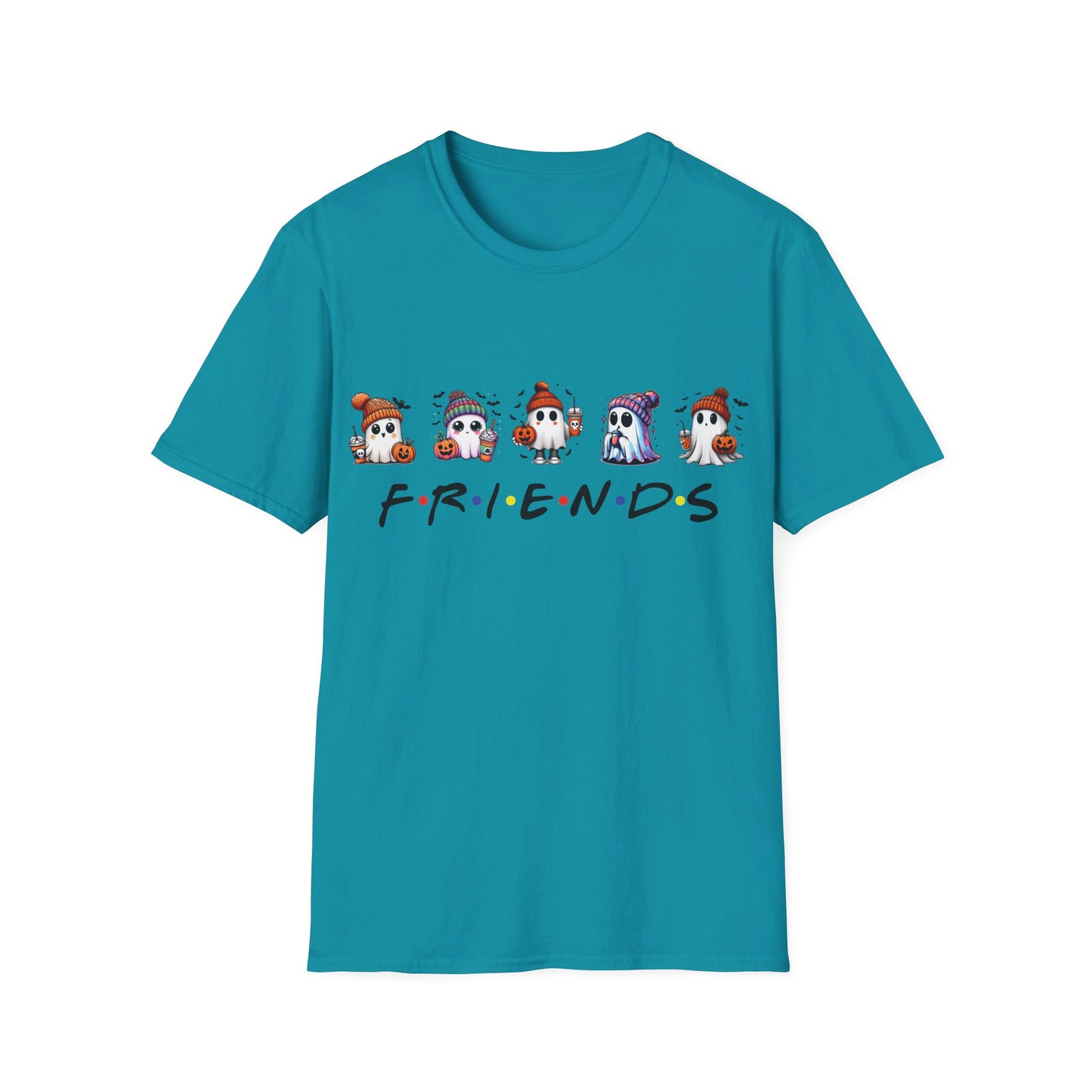 Halloween T-Shirt, Ghost Friends Tshirt, Unisex Softstyle Tee Shirt