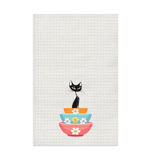 MCM  Atomic Cat in Pyrex I Dish Towels