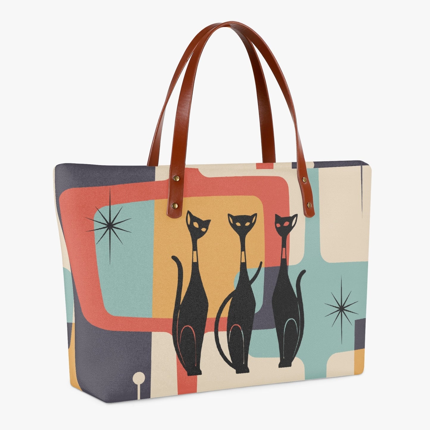 Mid Mod Neverfull Purse- Atomic Cats Classic Diving Cloth Tote Bag