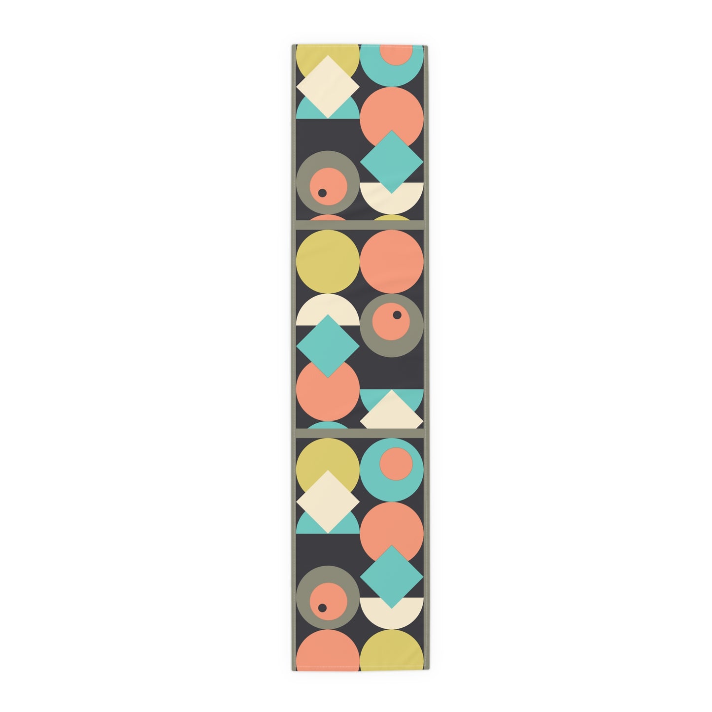 MCM Bauhaus Table Runner, Retro Circle Table Runner (Cotton, Poly)