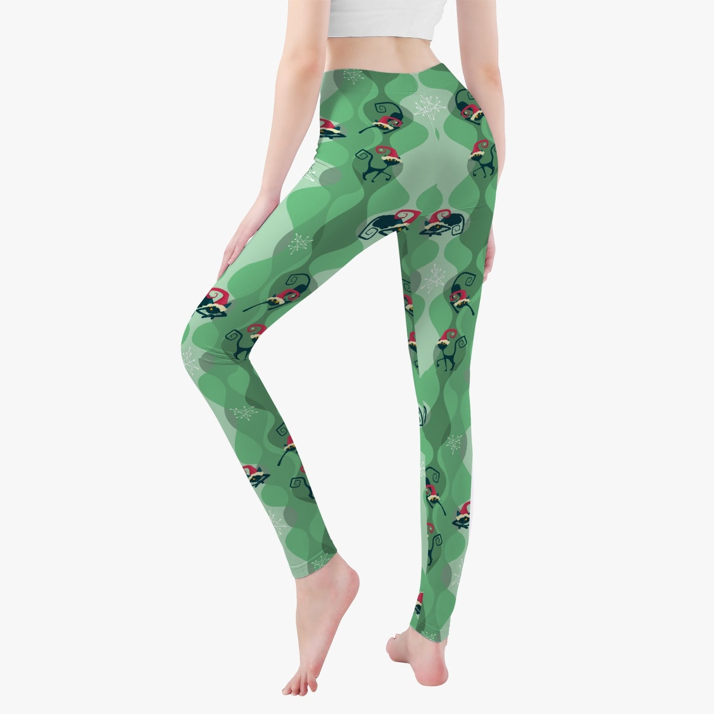 Retro MCM Atomic Cat Yoga Pants