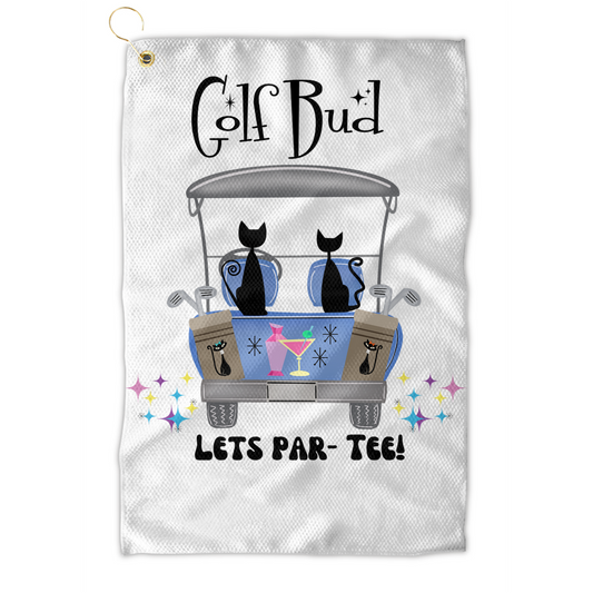 MCM Golf Towels, Lets Par Tee Golf Towel, Atomic Cat Golf Towel