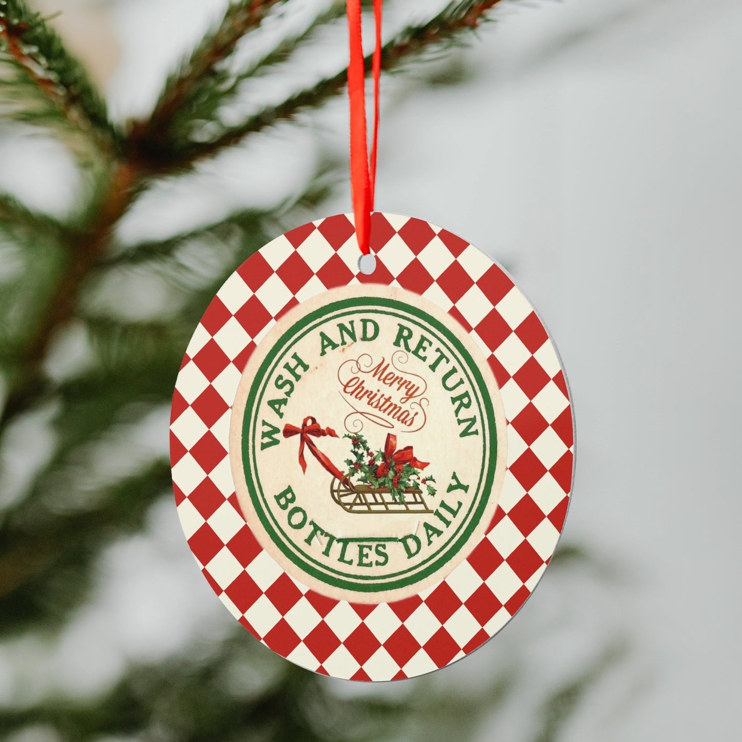 944. Aluminum Round Hanging Ornament