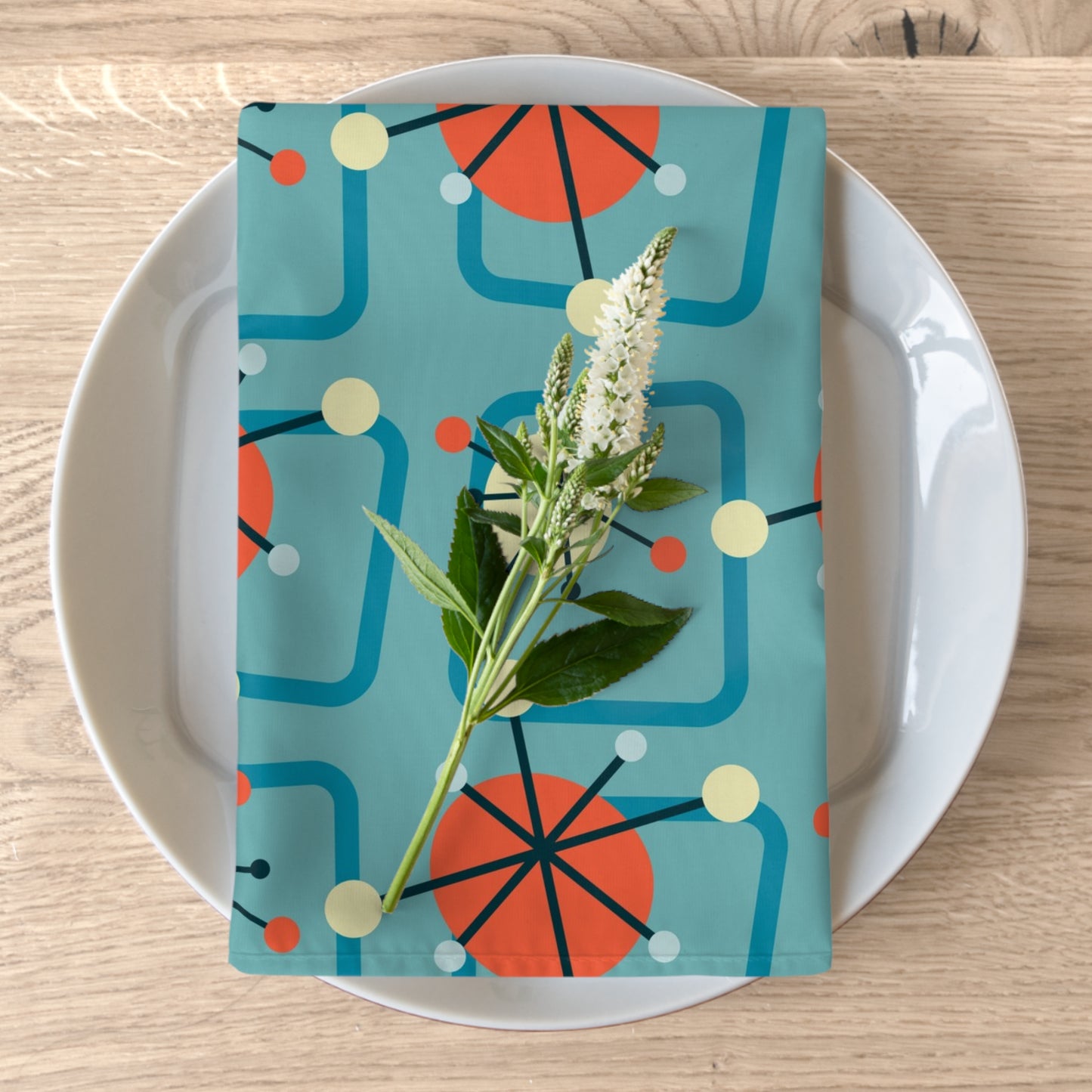 Atomic Starburst Decor Napkins Set of 4