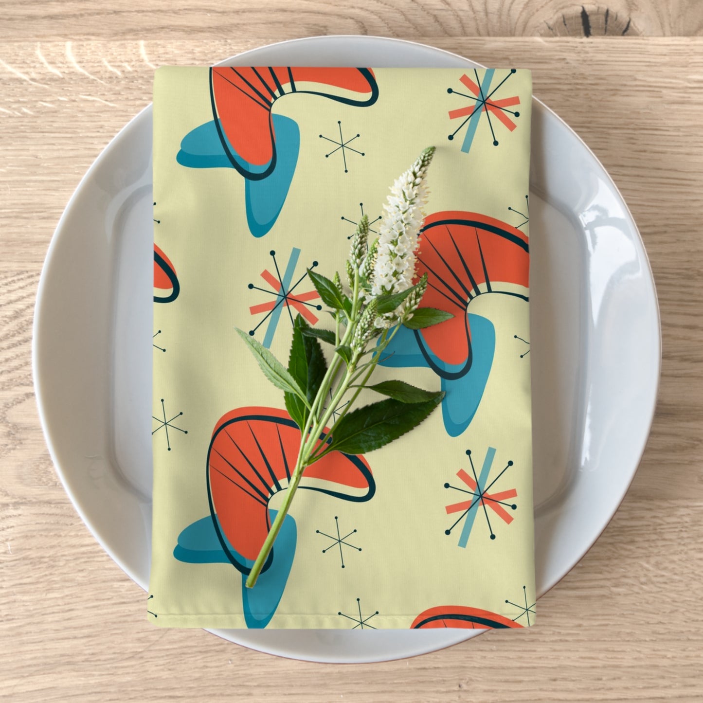 Atomic Boomerang Decor Napkins Set of 4