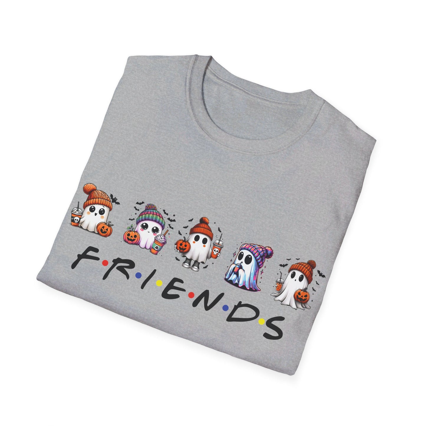 Halloween T-Shirt, Ghost Friends Tshirt, Unisex Softstyle Tee Shirt