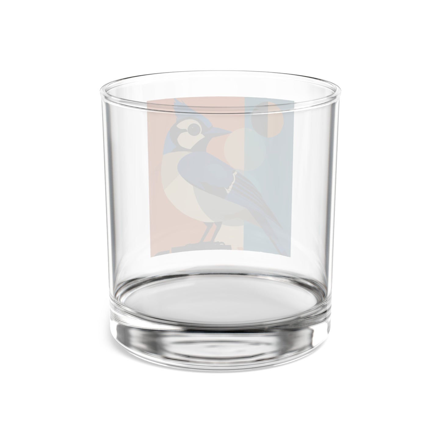 MCM Mid Mod Blue Jay Rocks Glass, 10oz