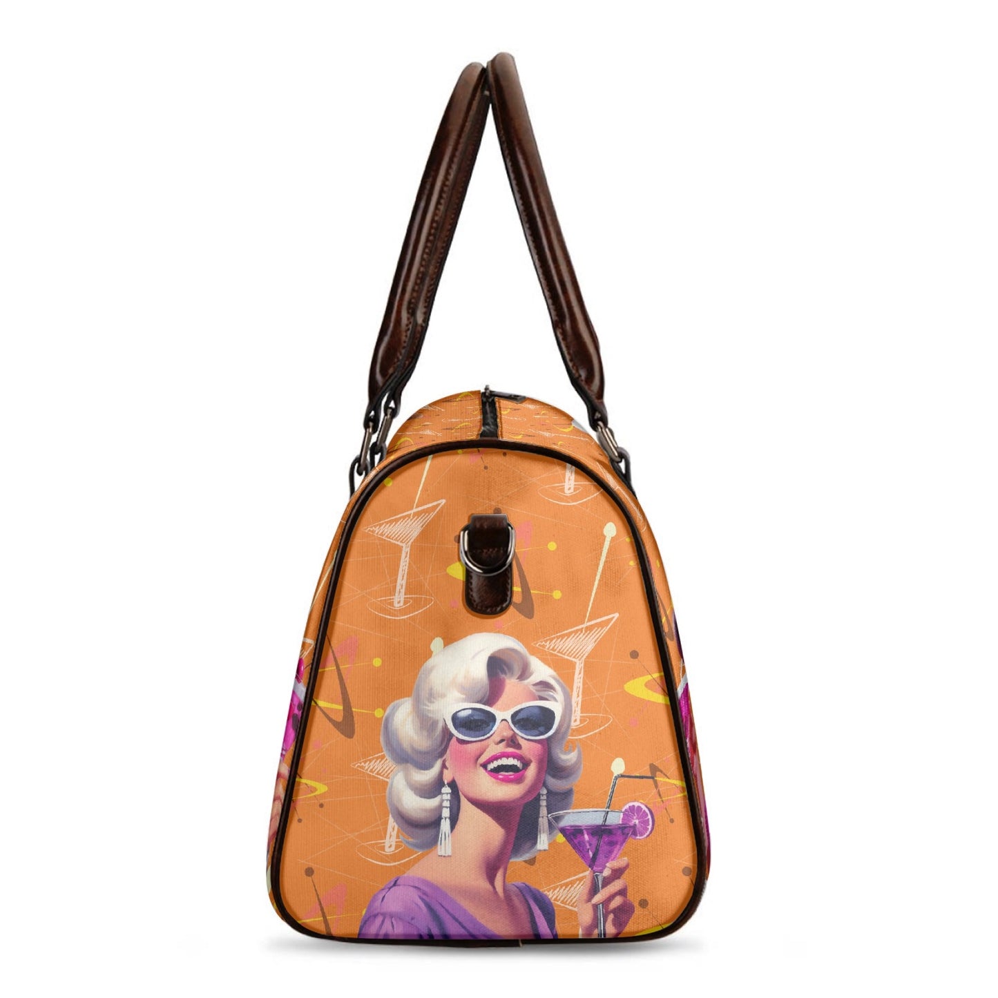 Retro Cocktail Bitches Weekender Duffle Travel Bag