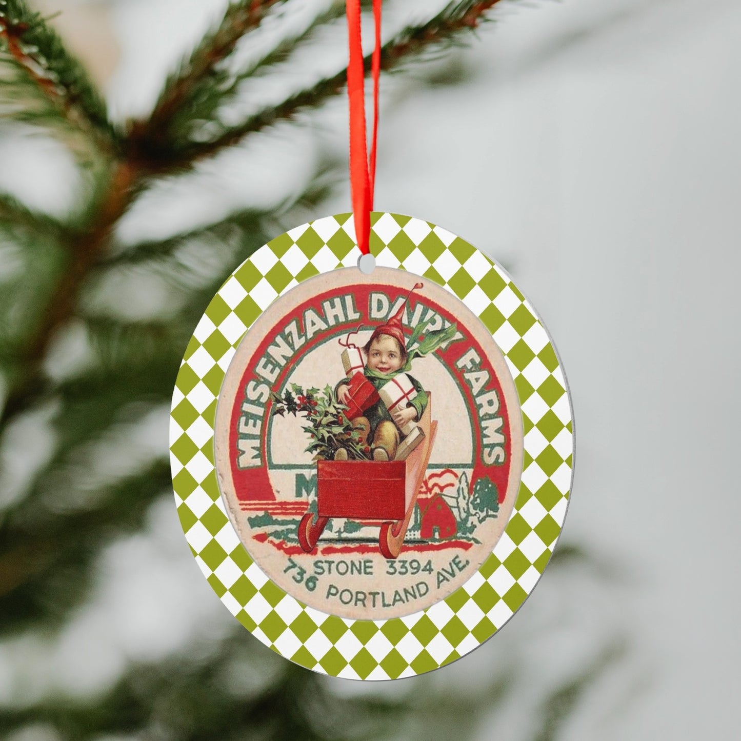 944. Aluminum Round Hanging Ornament