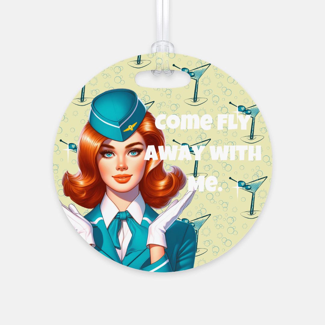 Retro Airline Bitches Luggage Tag