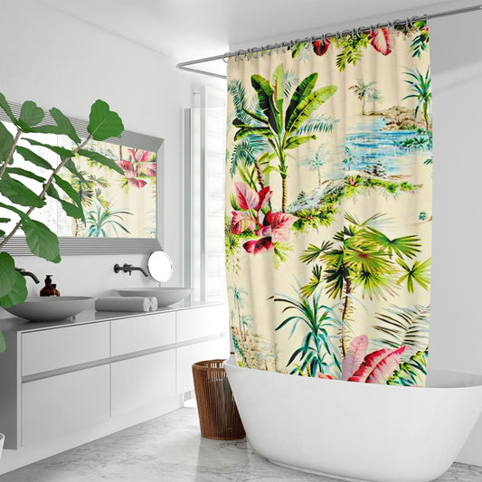 Mid Century Modern Pattern Quick-drying Shower Curtain