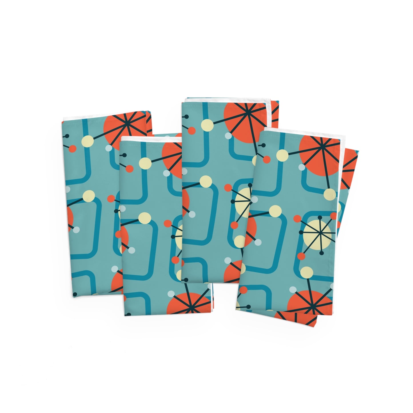 Atomic Starburst Decor Napkins Set of 4