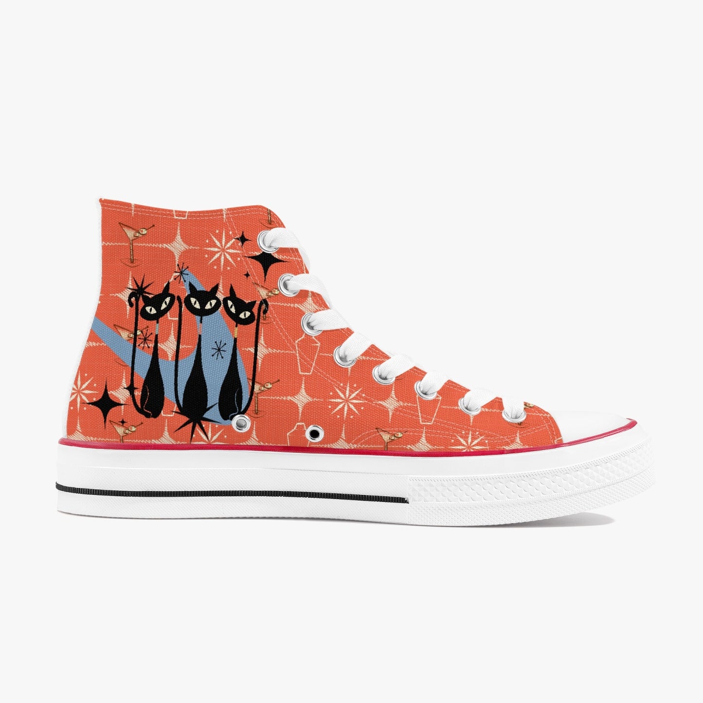 MCM Atomic Cat High-Top Canvas Shoes- Converse Style Tennis Shoes