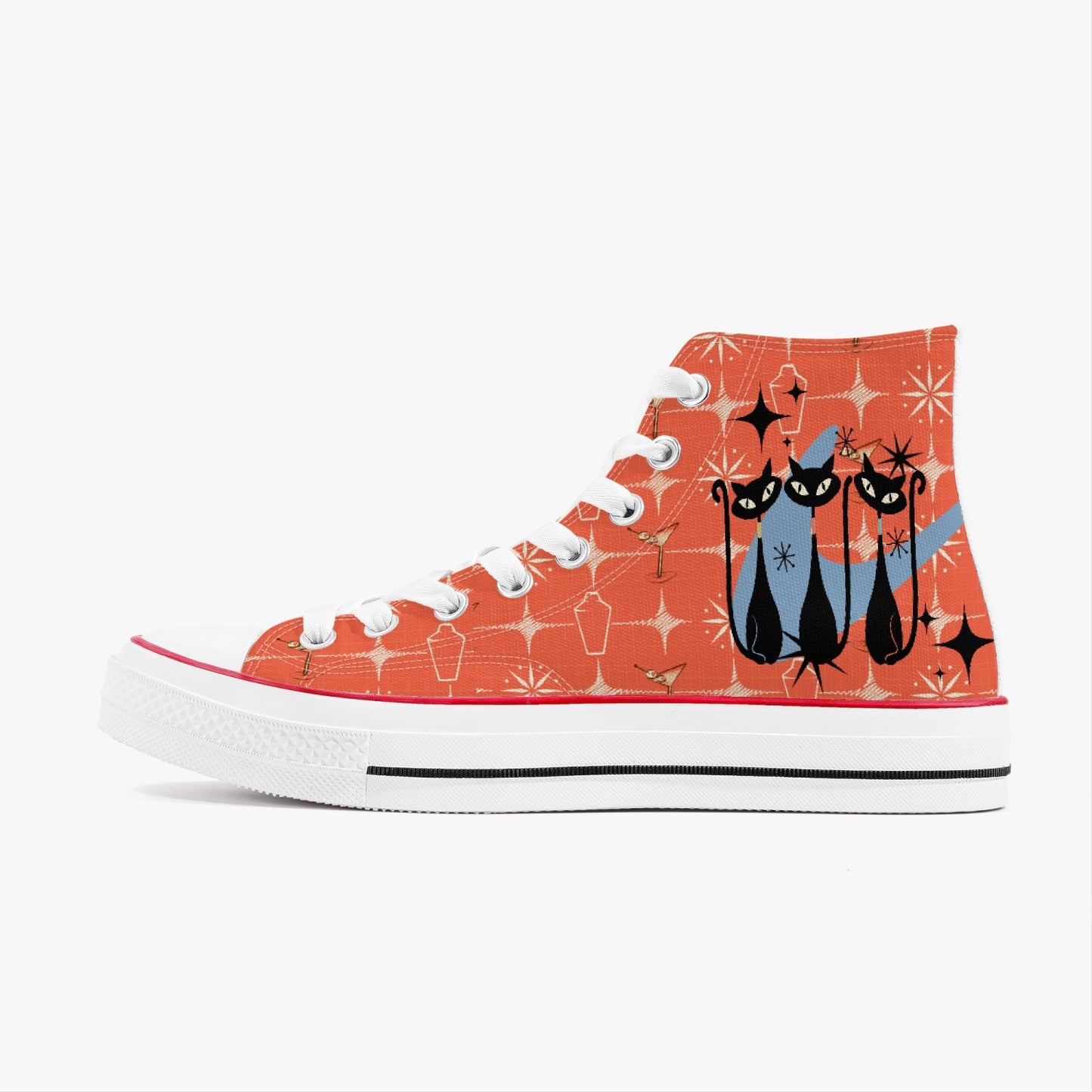 MCM Atomic Cat High-Top Canvas Shoes- Converse Style Tennis Shoes