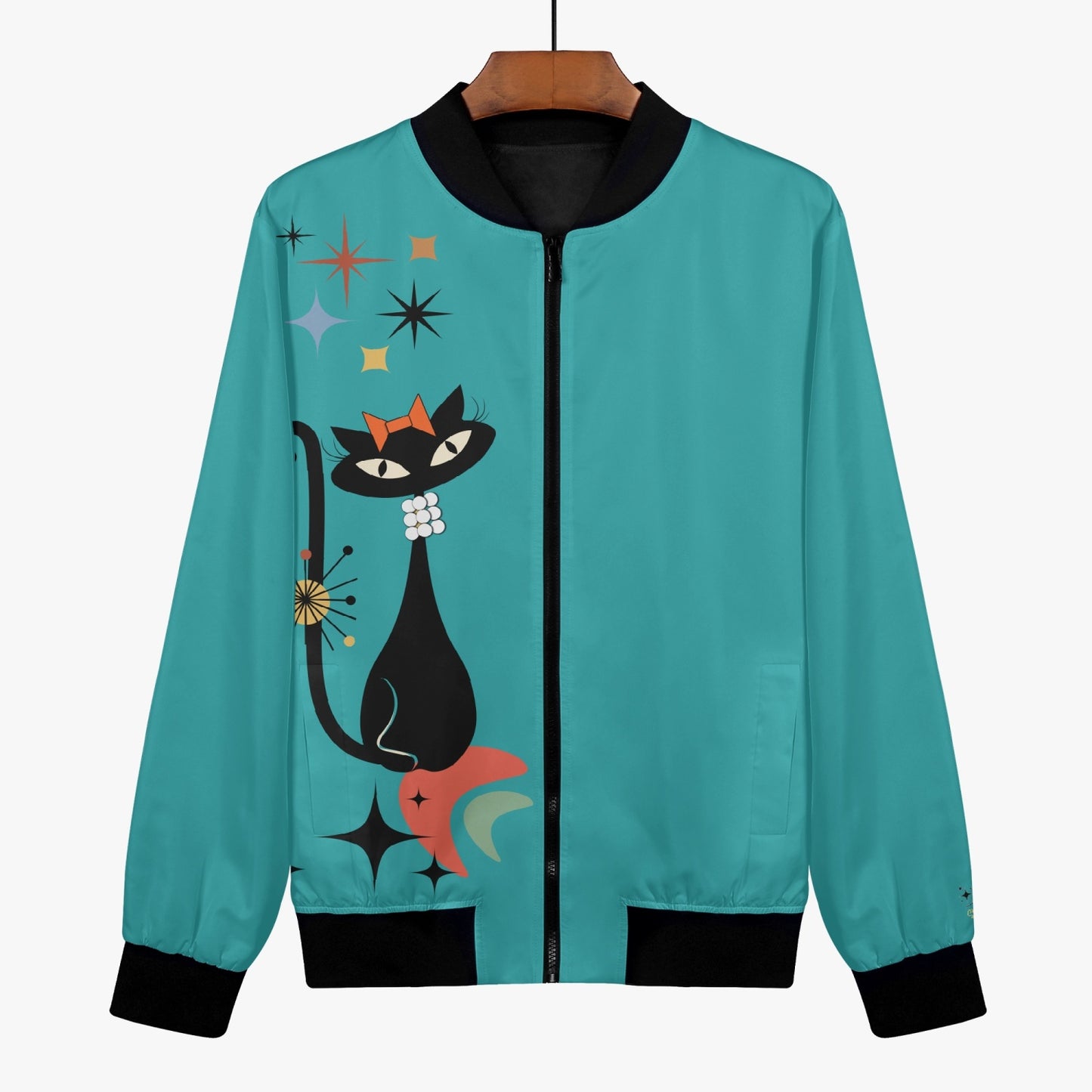 Atomic Cat in Pearls Women’s Jacket