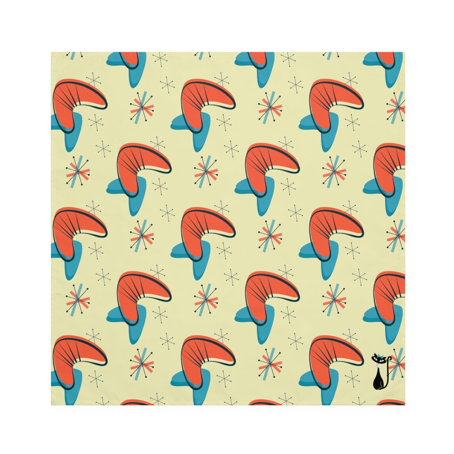 Atomic Boomerang Decor Napkins Set of 4