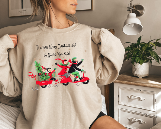 Vintage Christmas Sweatshirt- Unisex Heavy Blend™ Crewneck Sweatshirt