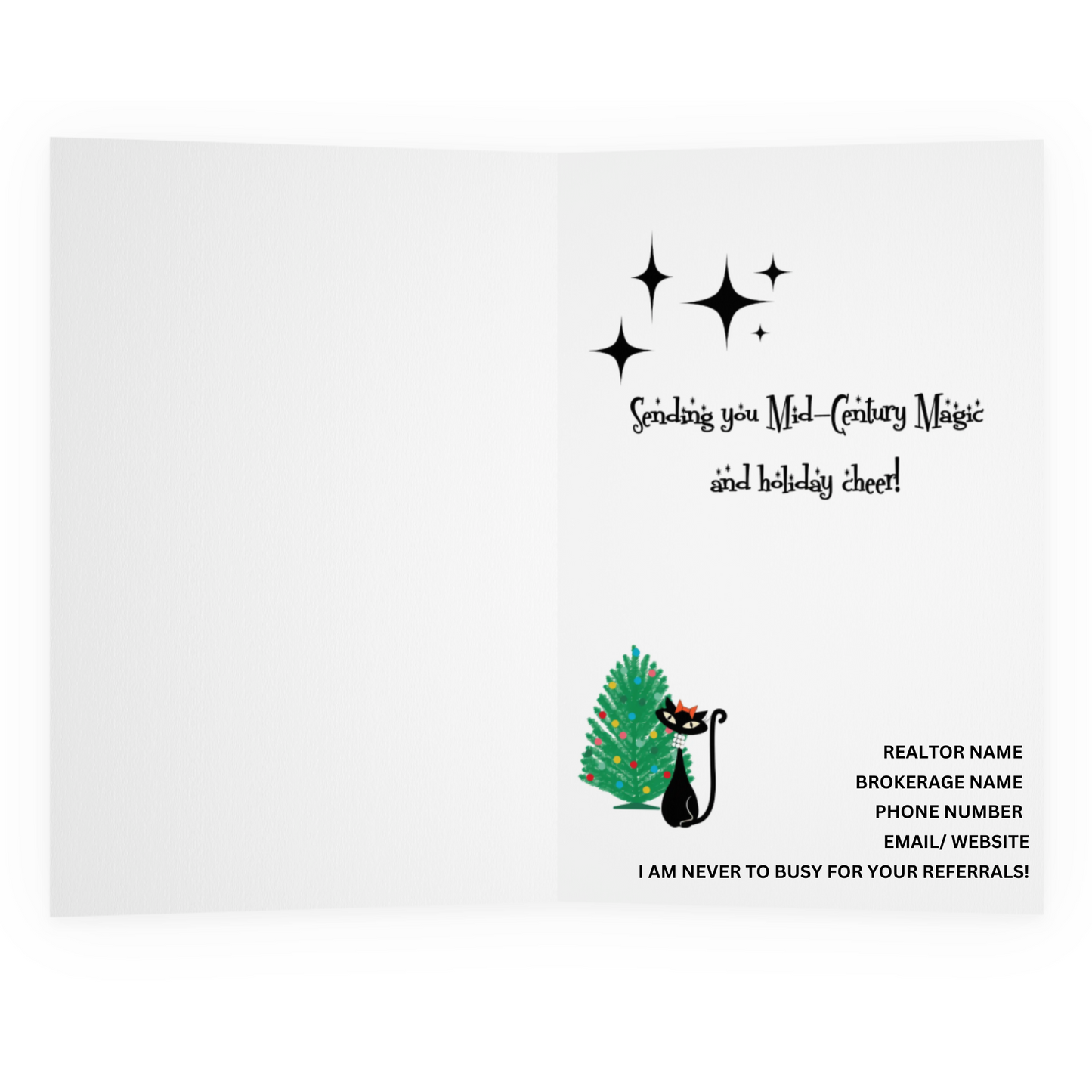 MCM Retro Christmas Cards- Holiday Cards for Business or Personal