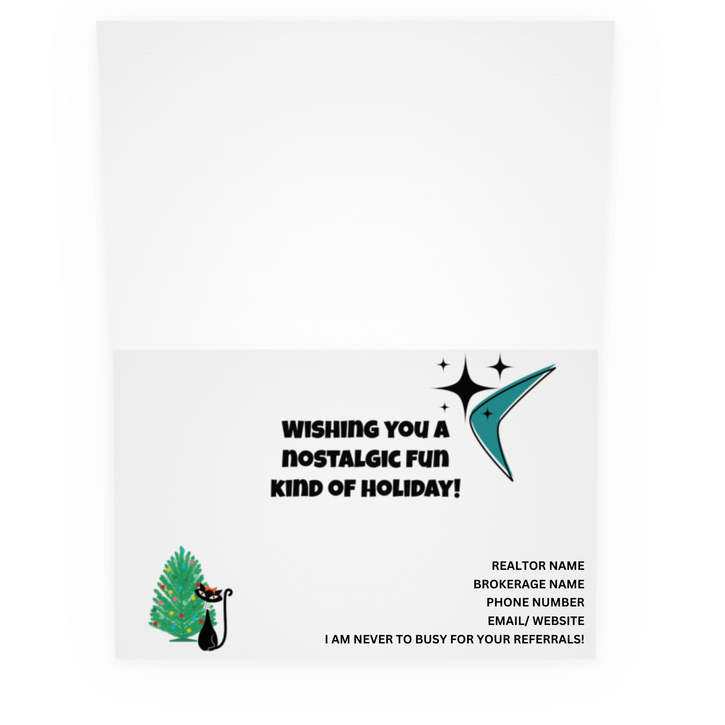 MCM Retro Christmas Cards- Holiday Cards for Business or Personal