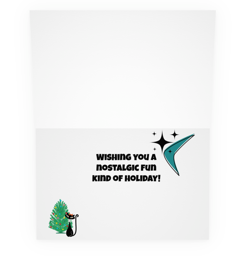MCM Retro Christmas Cards- Holiday Cards for Business or Personal