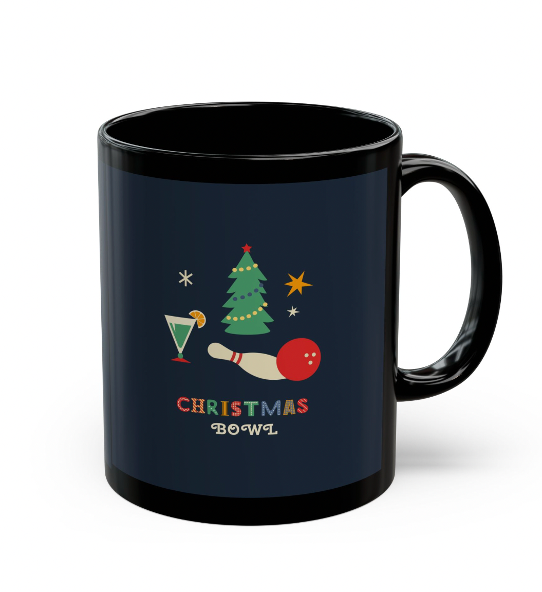 MCM Christmas Bowlers Mug, Bowling League Coffee Mugs- 11 oz Bowlers Coffee Cup