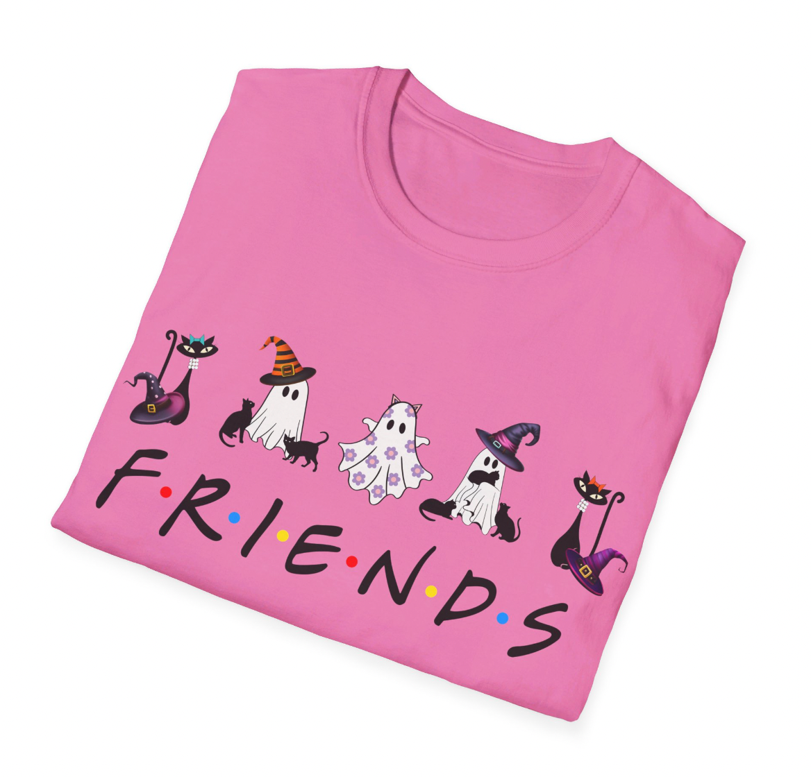 Halloween T-Shirt, Ghost Friends Tshirt, Unisex Softstyle Tee Shirt