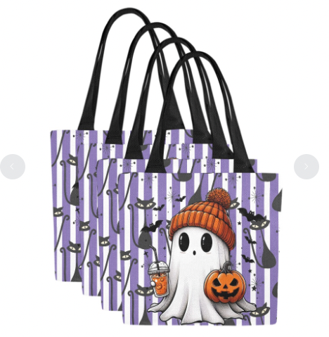 Halloween Trick or Treat Bag, MCM Tote Bag.Set of 4- MCM Carry-all handbag