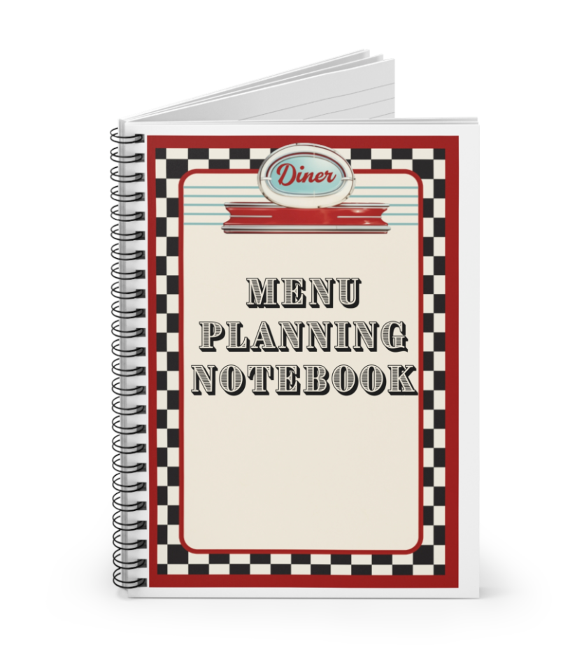 Menu Planning Spiral Notebook - Ruled Line