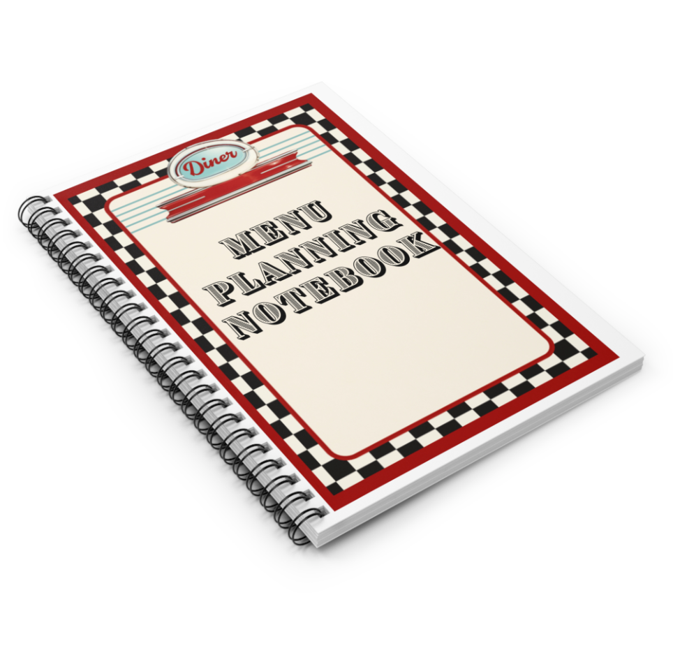 Menu Planning Spiral Notebook - Ruled Line