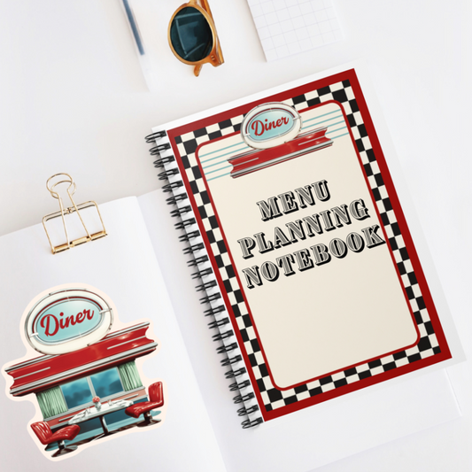 Menu Planning Spiral Notebook - Ruled Line