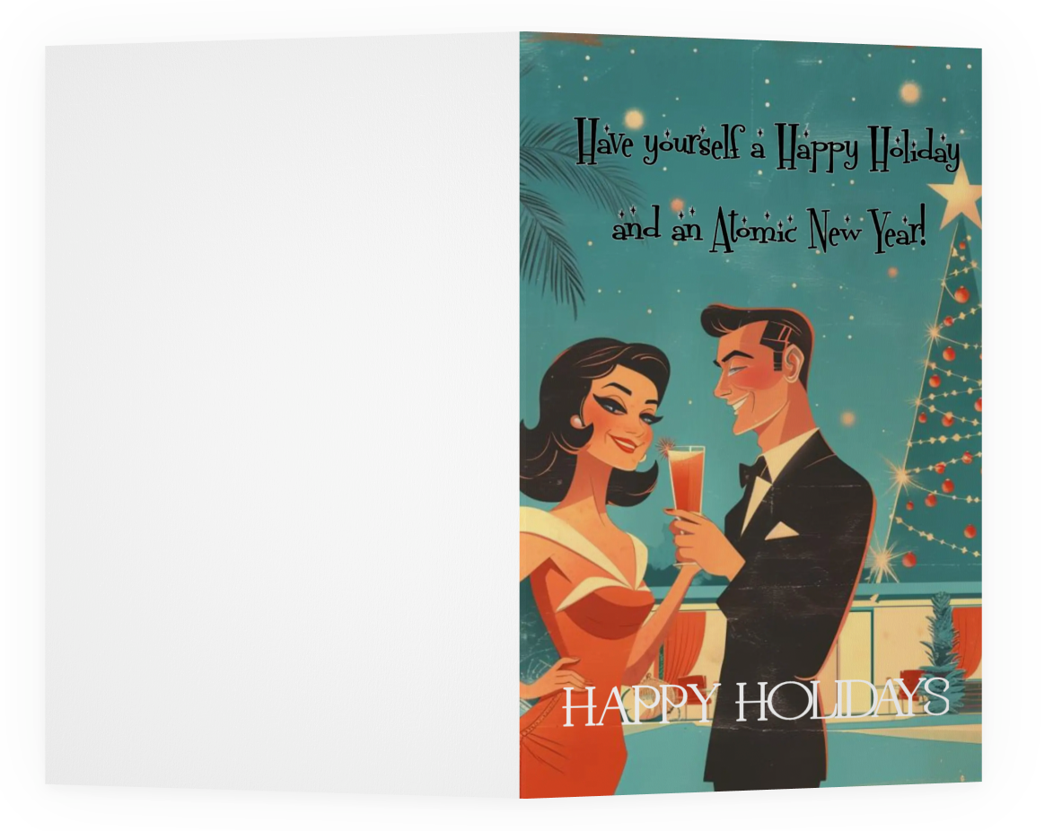 MCM Retro Christmas Cards- Holiday Cards for Business or Personal