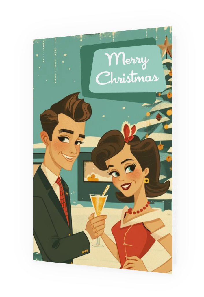 MCM Retro Christmas Cards- Holiday Cards for Business or Personal