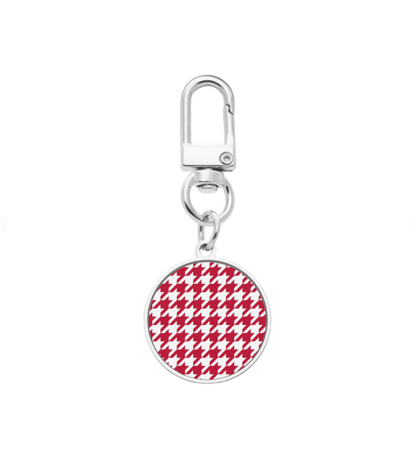 Red Houndstooth Handbag Bundle, Wallet, Coin Purse, Sunglass Case and Keyring - 1950s Houndstooth Pattern Gift Set