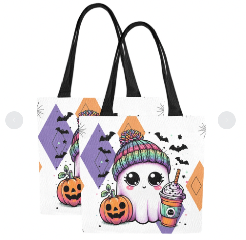 Halloween Trick or Treat Bag, MCM Tote Bag.Set of 2- MCM Carry-all handbag