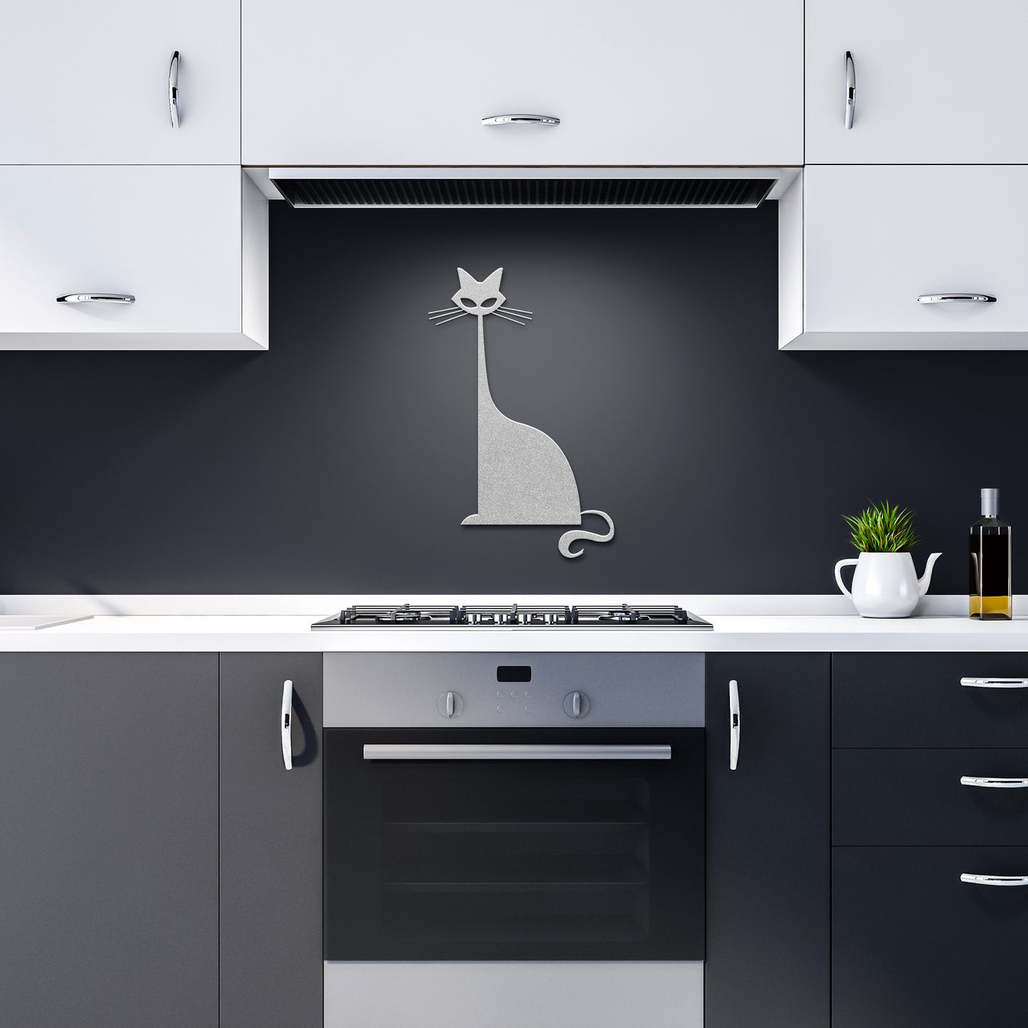 Sexton Cat Metal Indoor Outdoor Signage- MCM Art
