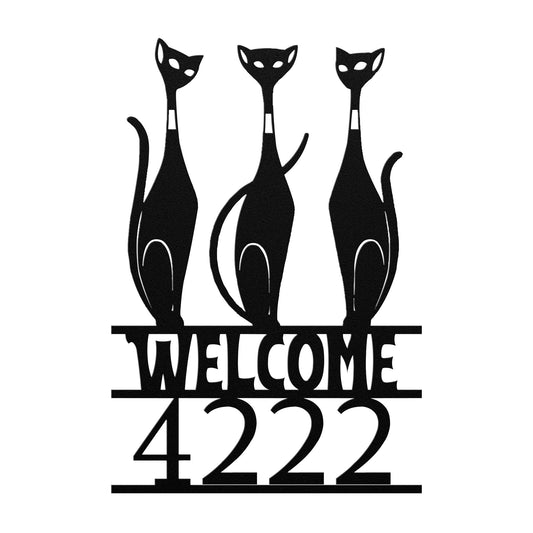 Sexton Cats Welcome Address Sign
