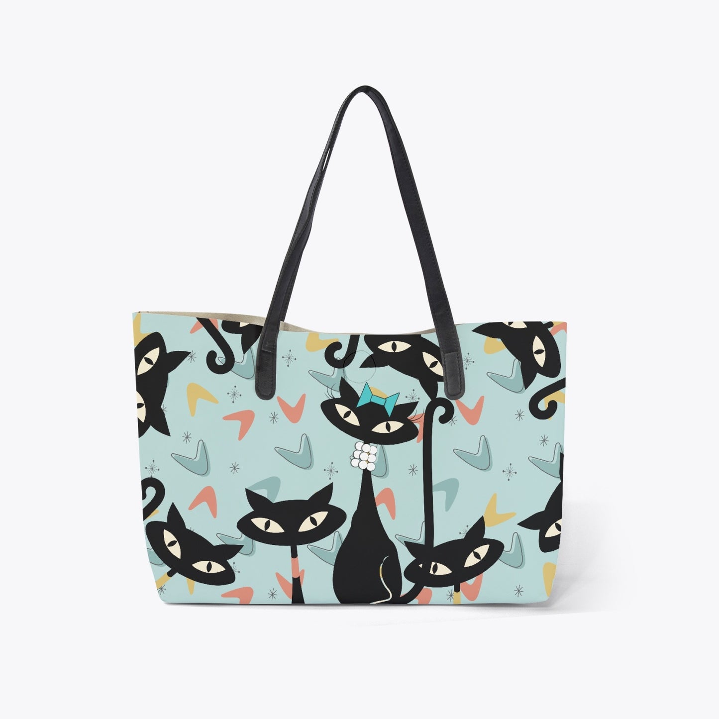 Atomic Cat in Pearls Neverfull Tote Bag- Weekender Purse