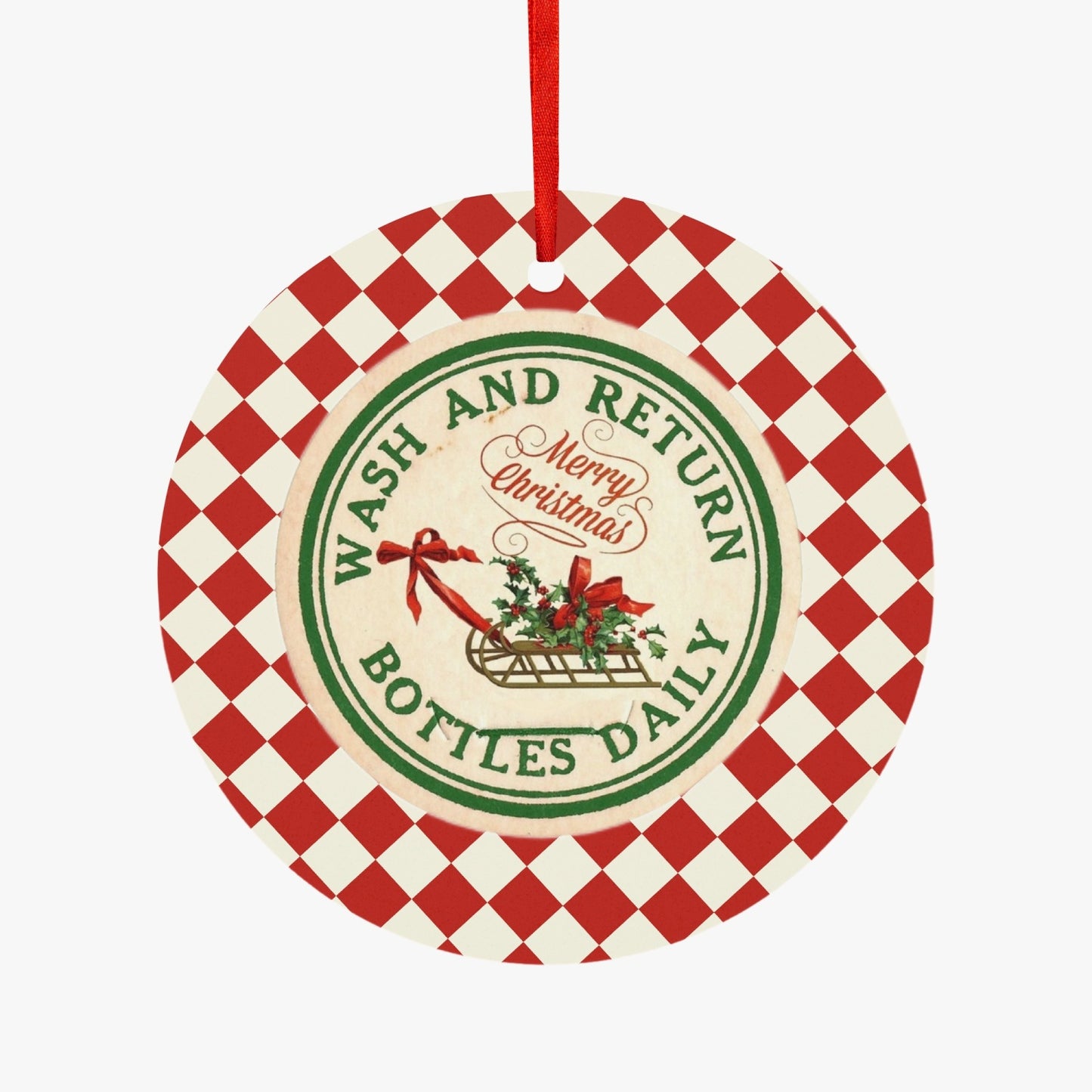 944. Aluminum Round Hanging Ornament