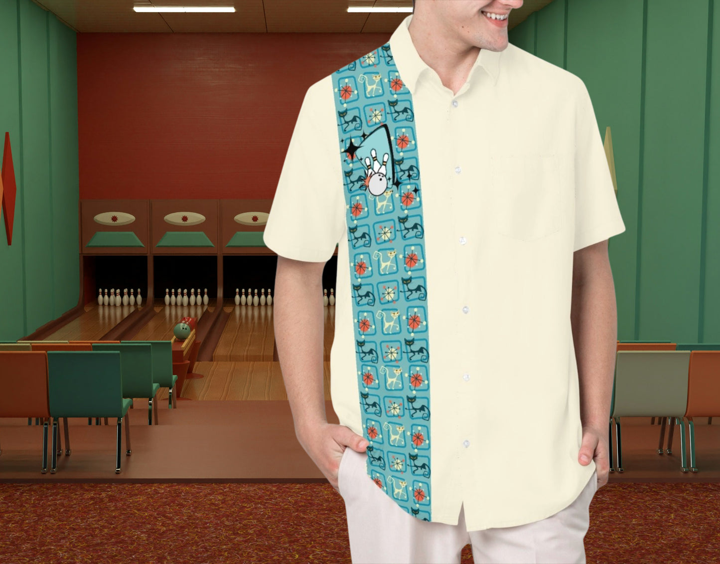 Atomic Cat Bowling Shirt