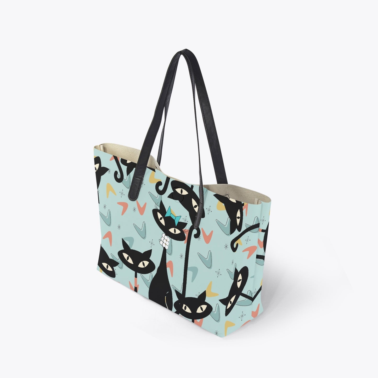 Atomic Cat in Pearls Neverfull Tote Bag- Weekender Purse