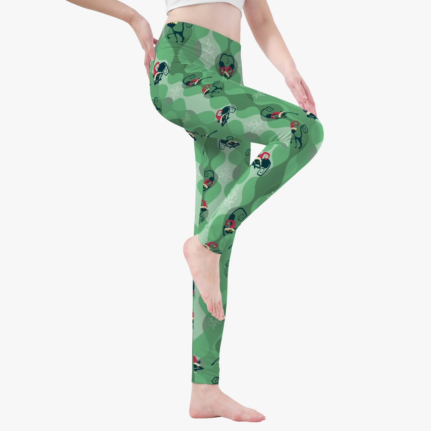 Retro MCM Atomic Cat Yoga Pants