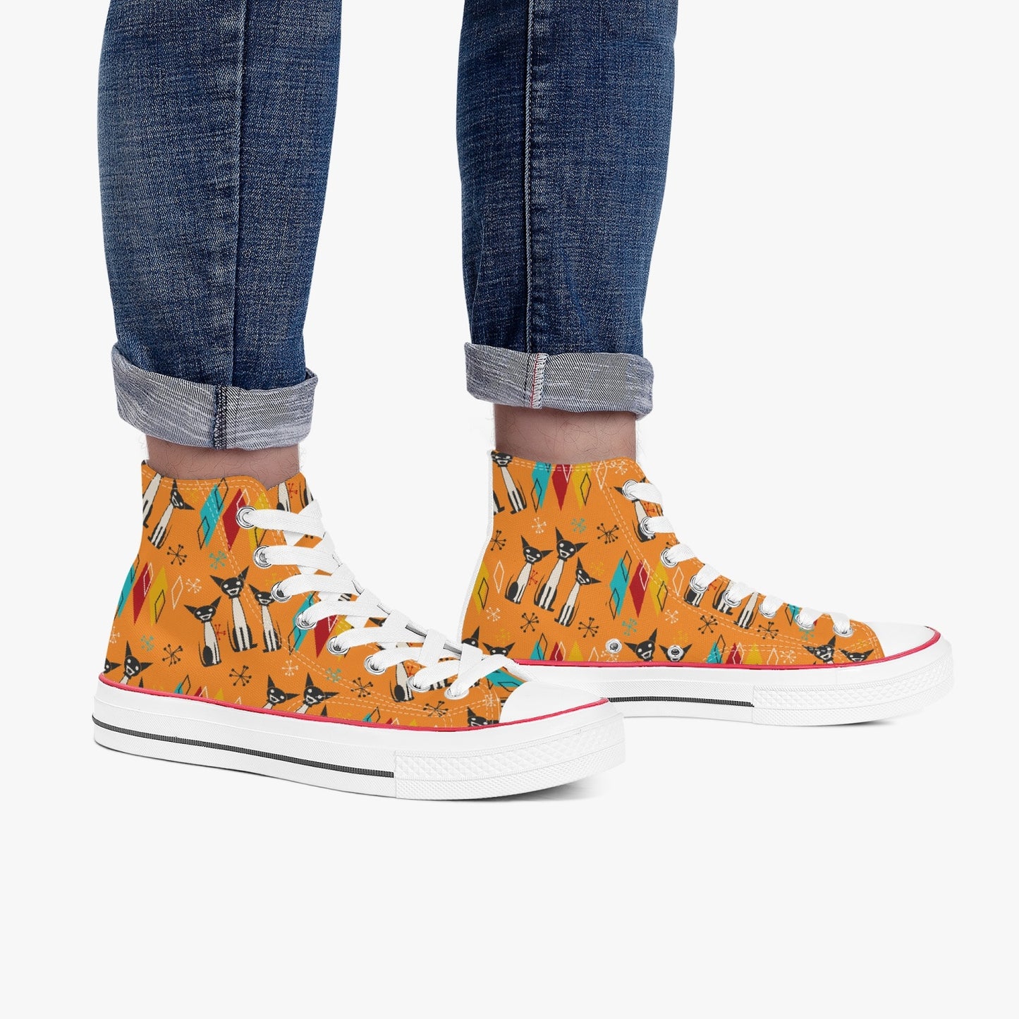 MCM Atomic Dog High-Top Canvas Shoes