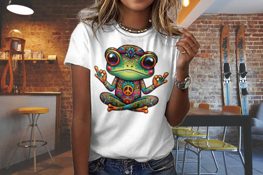 Groovy Hippie T-shirt, Mid-Century Modern Tee Shirt -Retro Ladies Tee-Shirt Fun Womens Top