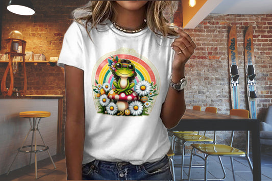 Groovy Hippie T-shirt, Mid-Century Modern Tee Shirt -Retro Ladies Tee-Shirt Fun Womens Top (Copy)