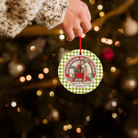 944. Aluminum Round Hanging Ornament