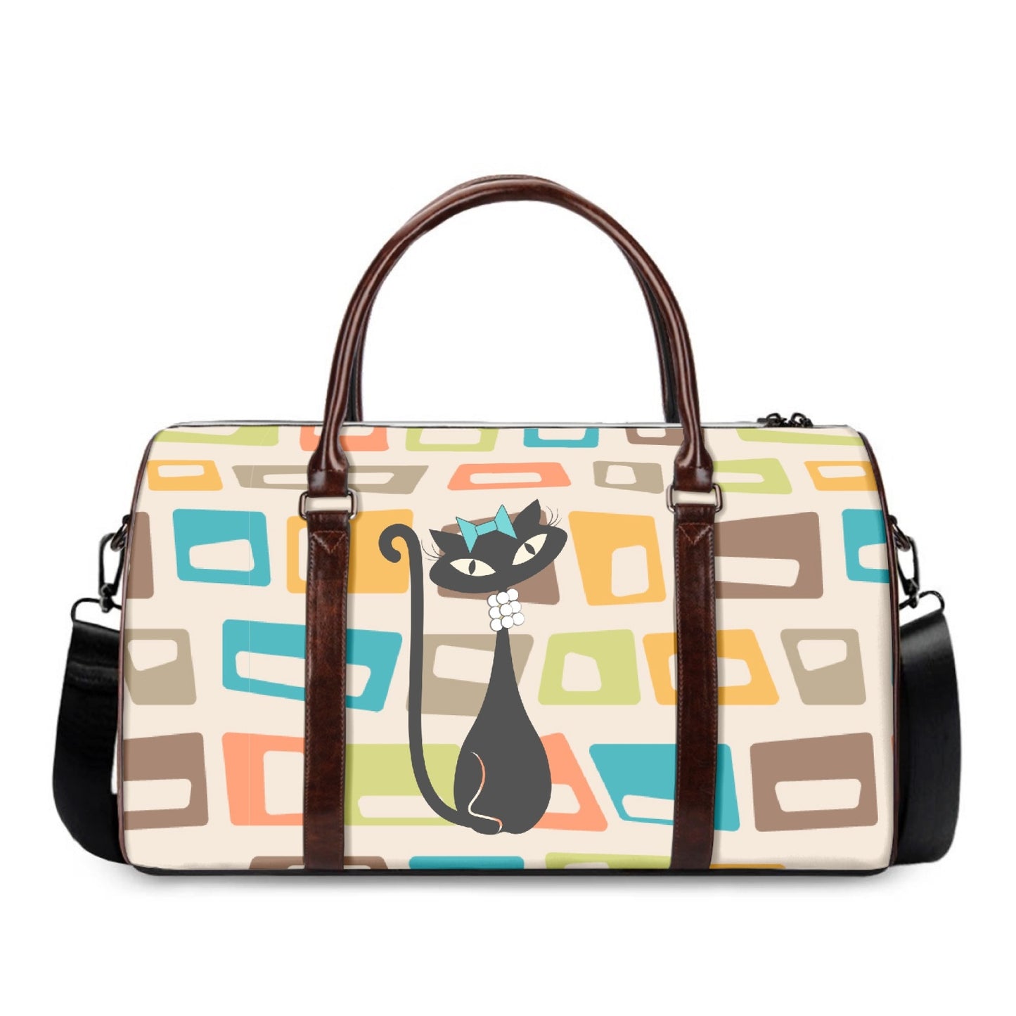 Atomic Cat in Pearls Weekender Bag