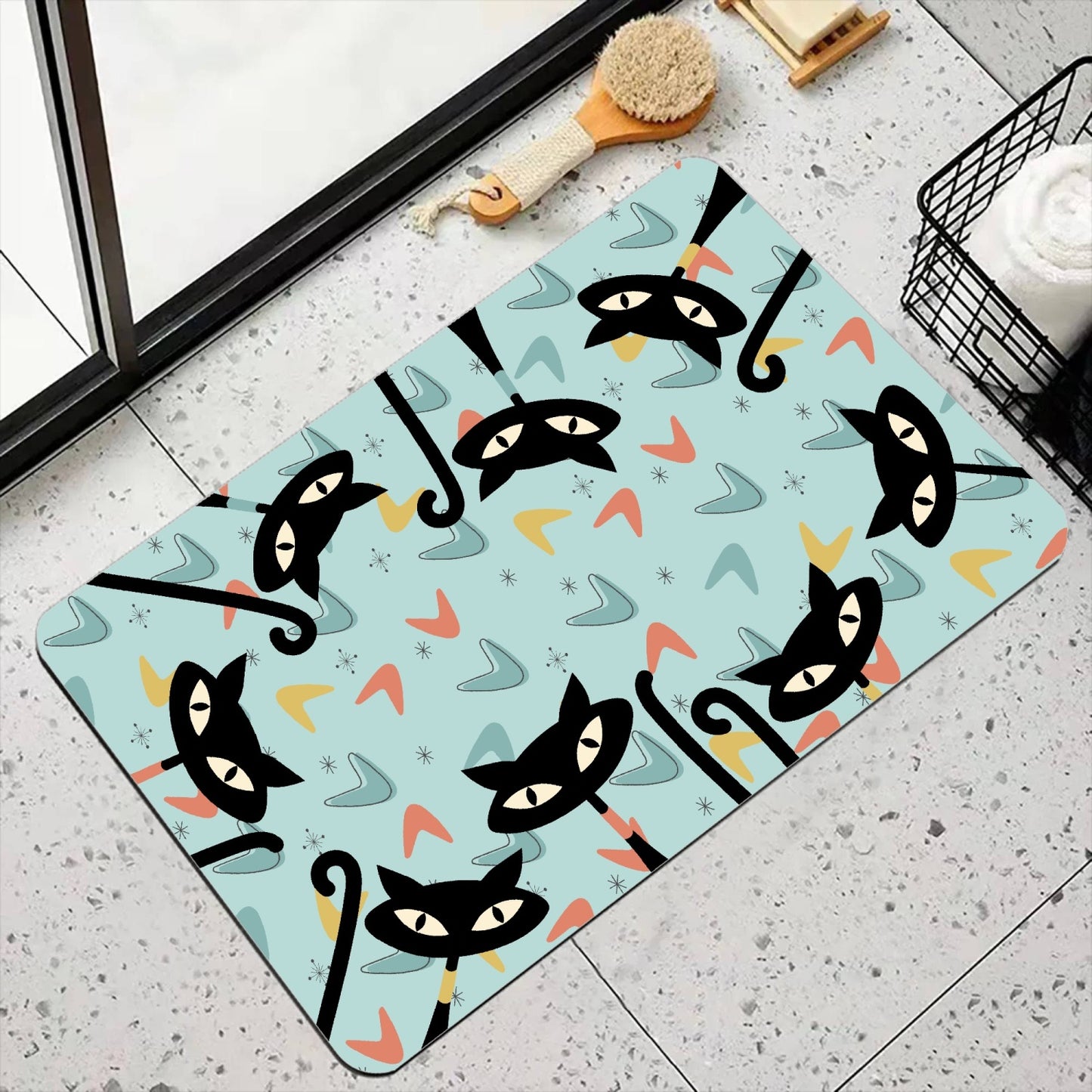 Atomic Cat Bathroom Mat